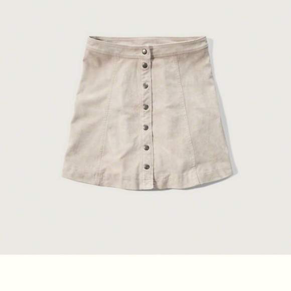 Cream suede skirt Clearance